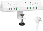45W Fast Charging Station, Desk Clamp Power Strip, 4 PD USB-C Ports, 5 AC by Jgstkcity