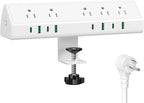 45W Fast Charging Station, Desk Clamp Power Strip, 4 PD USB-C Ports, 5 AC by Jgstkcity
