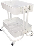 LiWNYRK 2 Tier Under Desk Storage Cart by LIWNYRK