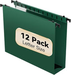Nordun Plastic Hanging File Folder Extra Capacity, 12 Pack Reinforced Hang by NORDUN