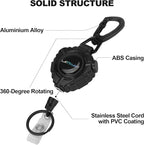 LATTHANT ID Badge Holder Retractable, 2 Pack Heavy Duty Badge Reel - Image 3