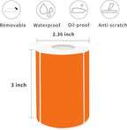 2×3 Inch Orange Removable Thermal Labels, Thermally Printable, 300 Sheets per - Image 2