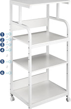 Fannova 4 Tier White Printer Stand Table - Image 7