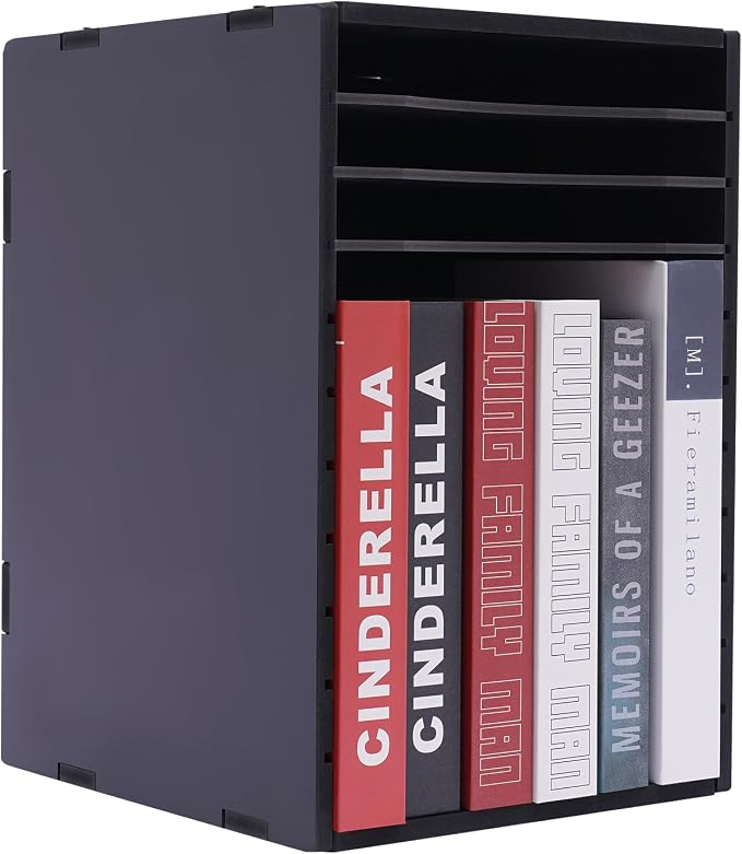 GUEYYSAN Vertical File Storage Rack, 11-Compartment Desktop Sorter Documents Box by Unknown