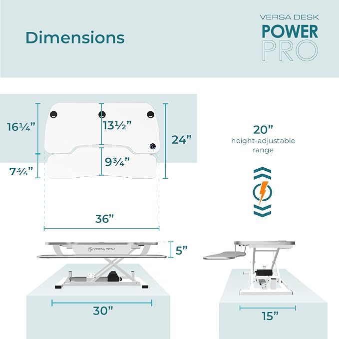 VERSADESK® PowerPro™ Electric Standing Desk Converter - Image 4