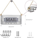 SRIWATANA Mail Holder Wall Mount, Mail Organizer Key Holder - Image 7