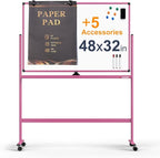 Large Dry-Erase Rolling Magnetic Whiteboard by TSJOFFICE