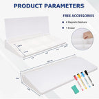 Desktop Glass Whiteboard with Storage, Desk White Board with Computer Keyboard - Image 8