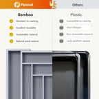 Pipishell Bamboo Expandable Drawer Organizer - Image 3