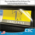 Price Data Channel Label Holder Chips, 2.75" L x 1.25" H, 10 Mil Thick - Image 3