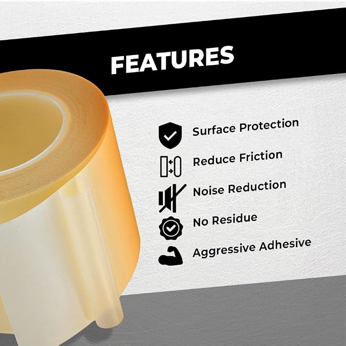 WOD SPT7A UHMW Polyethylene Transparent Film Slick Tape, 1/2 inch x 10 ft. - Image 3