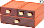 OSteed Spacious Desktop Storage Box, 1 Large 1 Middle & 2 Small Storage Drawers by OSteedWares