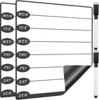 Outus 2 Pieces Magnetic Weekly Dry Erase Boards Erasable Weekly Calendars by Outus