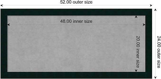 Amanti Art Black Framed Magnetic Board 24x52 Oversize Vision Board - Image 4