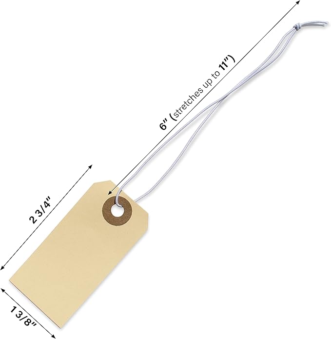 Manila Tags with Elastic Loop - Image 5