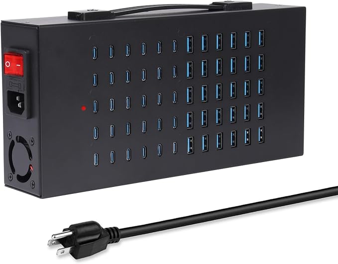 400W USB Charging Station, 60 Port USB C Charging Station by HomePage
