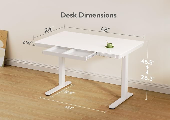 Claiks Glass Standing Desk - Image 3