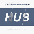 YH6AC Powered USB Hub 10Gbps, intpw 9-Port USB Splitter - Image 7