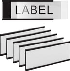 LLPT Magnetic Label Holder 5" x 3" 50 Packs C Channel 300g White Paper Cards - Image 3