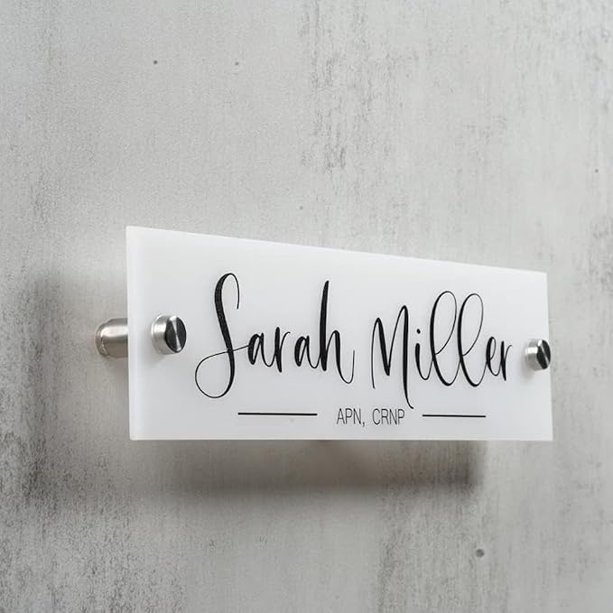 Personalized Office Door Sign, Custom Acrylic Name Plate - Image 3