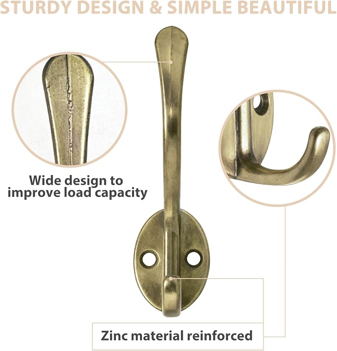 Homanu 14 Pack Coat Hooks Wall Mounted - Image 3