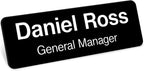 Custom Engraved Name Tags, Magnetic Black and White Name Tags, Personalized by MySignCenter