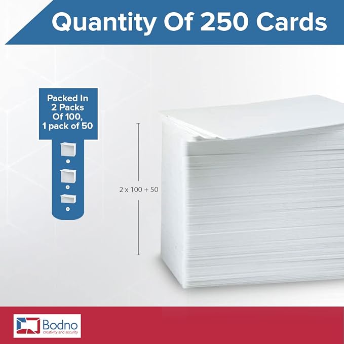 250 Pack - Bodno Premium CR80 30 Mil Graphic Quality PVC Cards - Image 3