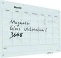 Magnetic Monthly Calendar Glass Whiteboard by Unknown