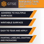 GTSE Extra Wide Masking Tape, Bulk Contractors Pack, 4 inch x 55 Yards - Image 6