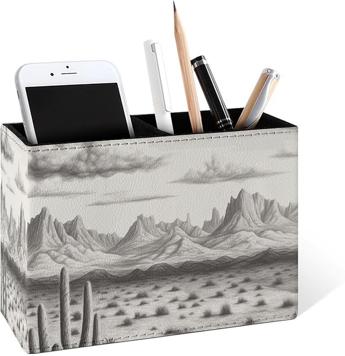 Famame Vintage Desert Mountains Pencil Holder by Famame