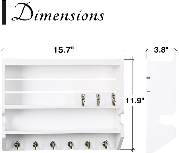 Mutsault Key Holder for Wall, Mail Organizer Wall Mounted - Image 3