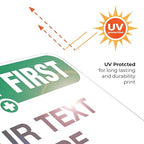 Custom Safety First Sign, OSHA Sign, 12x18 Inches, Rust Free .063 Aluminum - Image 7