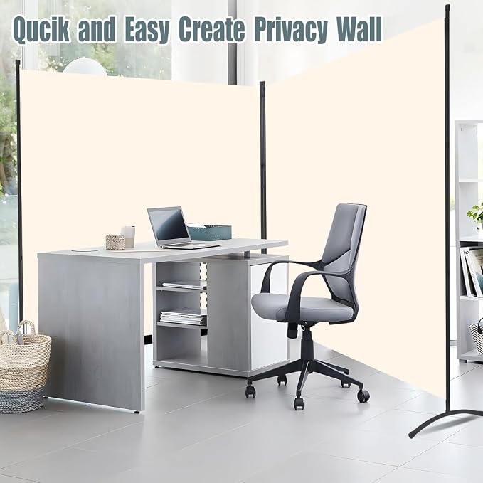 Room Divider 2 Panel Large Privacy Screens, Tall 6FT Partition Room Dividers - Image 5