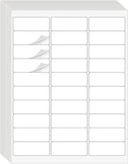 1" x 2-5/8" Address Labels 1500 Labels Sticker Paper by Batrical