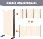 Room Divider 6FT Folding Privacy Screens, 6 Panel Partition Room Dividers - Image 3