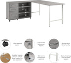 Bush Business Furniture Hustle 72W x 30D Computer Desk and Storage Cabinet - Image 8