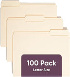 Smead File Folders Letter Sized, 1/3-Cut Tab, Letter Size Manila Folders by SMEAD