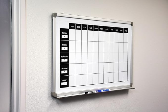 Work Week Dry-Erase Scheduling Whiteboard 60" x 40" - Image 2