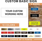 Basic Custom Personalizable Wall or Door Sign | Your Custom Message | Enter - Image 2