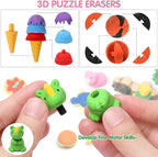 150 Pack Animal Erasers for Kids Puzzle Pencil Erasers 3D Mini Eraser Toys for - Image 7