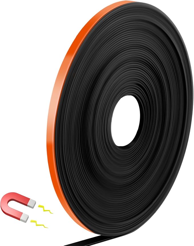 AmazingSpark Magnetic Tape Roll Thin Strips, 1/4 Inch x 33 Feet Magnetic Board by Unknown