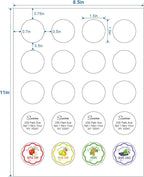 Methdic 1.5" Diameter High Visibility Printable Round Labels，Matte White，600 - Image 2