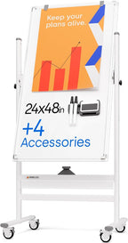 Rolling Dry Erase Board 24 x 48 by KAMELLEO