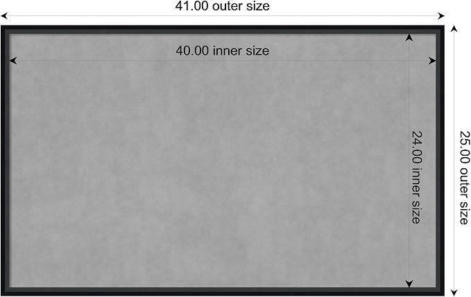 Amanti Art Black Framed Magnetic Board 25x41 Large Vision Board - Image 4