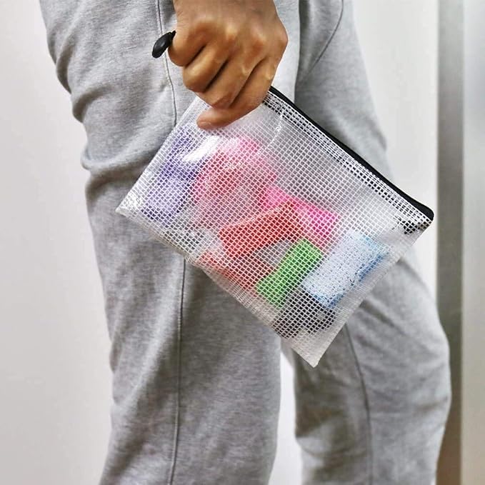 Oaimyy-18 Pcs-Mesh Zipper Pouches File Bags Puzzle Storage Bags Folders Large - Image 7