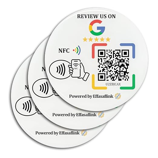 Epoxy Sticky Card with NFC Chip & QR Code by Effasaflink