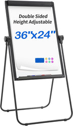 DexBoard U-Stand Whiteboard Easel-36x24 inches Double Sided Magnetic Dry Erase by DexBoard