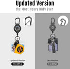 MNGARISTA Upgraded Version Retractable Keychain, 10 OZ Retraction, 31.5" - Image 3