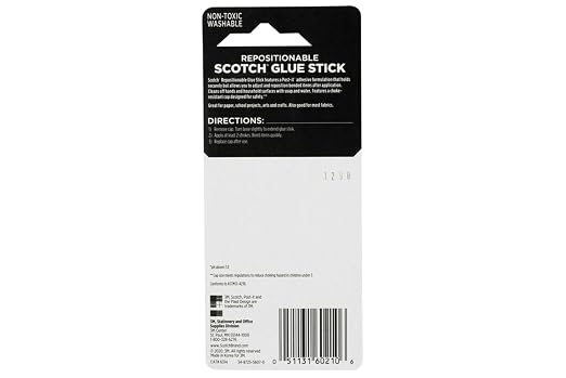 Scotch Removable Restickable Glue Stick, Repositionable Stick, 4 Pack - Image 7