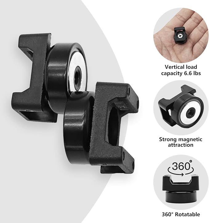 20Pcs Magnetic Zip Tie Mount and 100 Nylon Cable Ties, Magnetic Cable Clips - Image 4